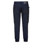 Cuffed Slim Fit Stretch Work Pants Navy - MP703 Back