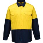 Lightweight Shirt L/S Class D Yellow - MS801 Front
