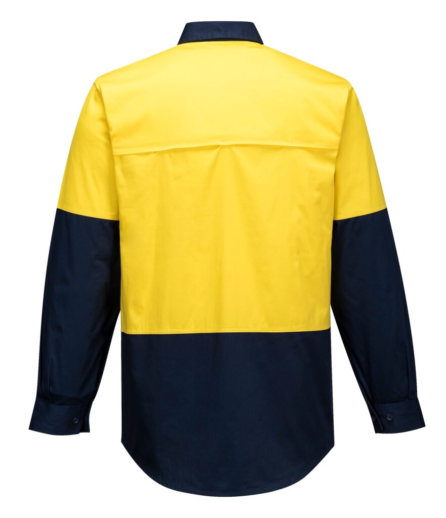 Lightweight Shirt L/S Class D Yellow - MS801 Back
