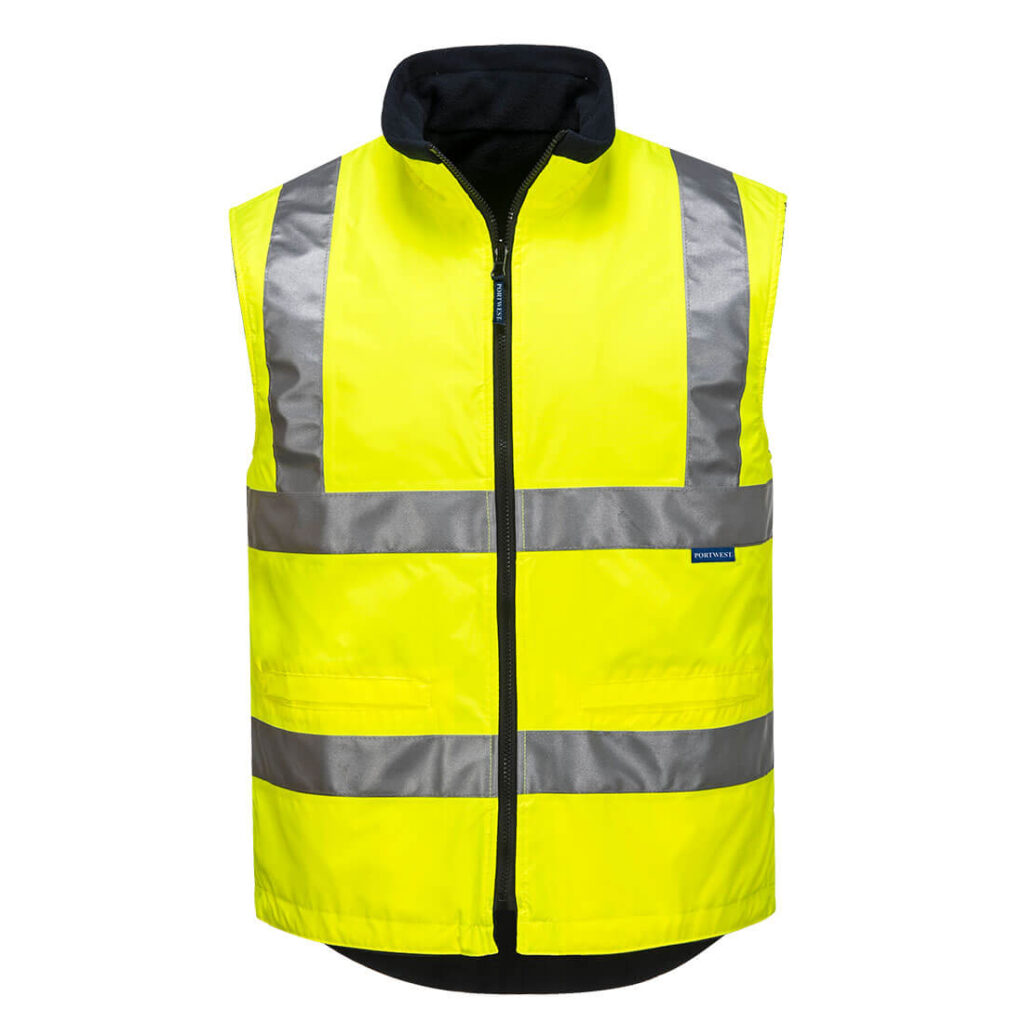 Reversible Bodywarmer D/N Yellow front - MV214