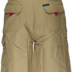 100% Cotton Cargo Shorts Khaki- MW702