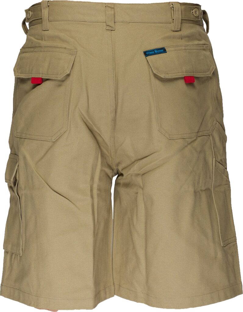100% Cotton Cargo Shorts Khaki- MW702