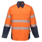 PW3 Hi-Vis Work Shirt Orange - PW372 Front