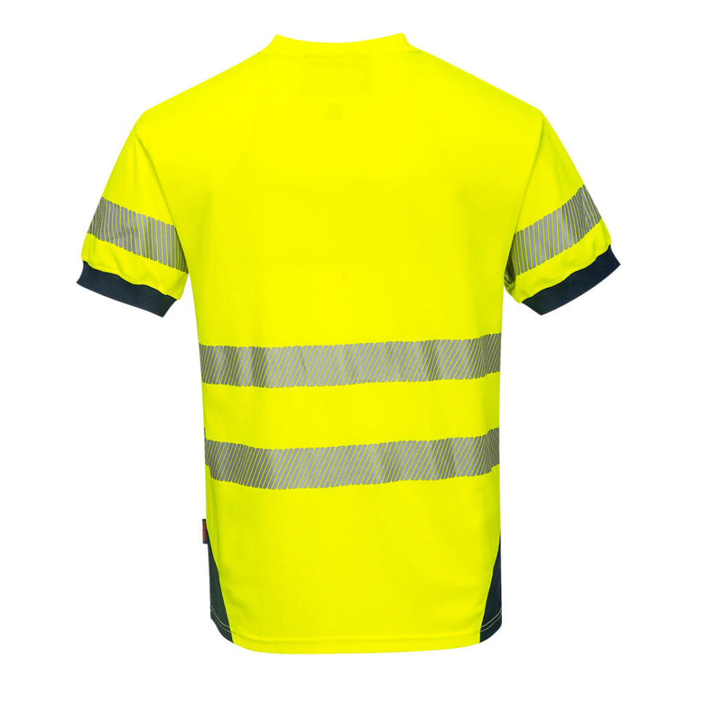 PW3 Hi-Vis T-Shirt S/S Yellow - T183 Back