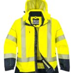 PW3 Hi-Vis Breathable Jacket Yellow/Navy - T403 Front