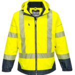 PW3 Hi-Vis Breathable Jacket Yellow/Navy - T403 Front