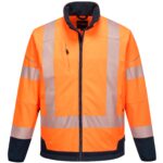 PW3 Hi-Vis Contrast Softshell Orange - T404 Front