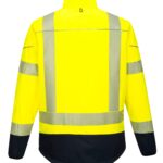 PW3 Hi-Vis Contrast Softshell Yellow - T404 Back