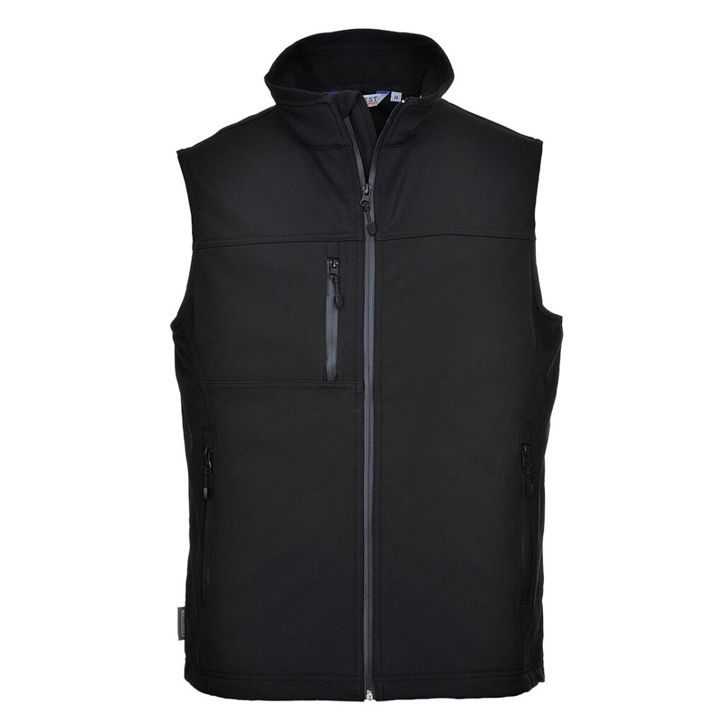 Softshell Bodywarmer Black front- TK51