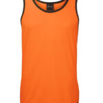 Hi Vis Contrast Singlet Orange front - 6HCS4