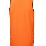 Hi Vis Contrast Singlet Orange back- 6HCS4