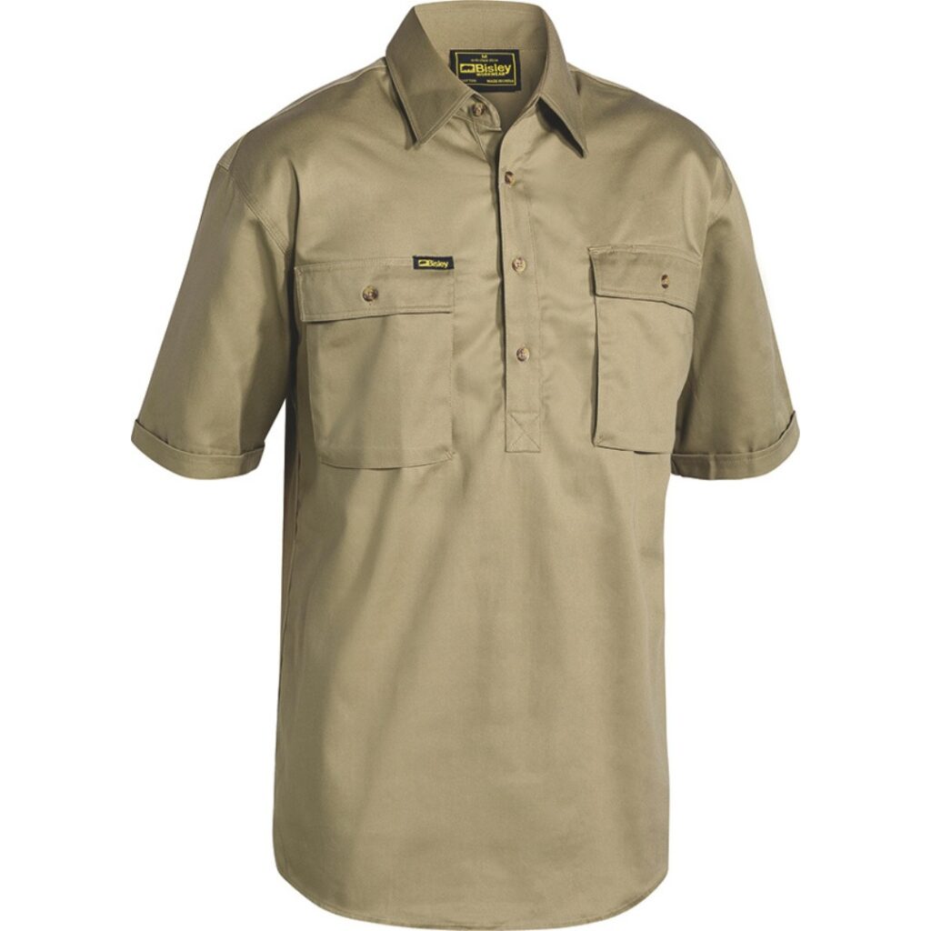 Closed Front Cotton Drill Shirt - BSC1433