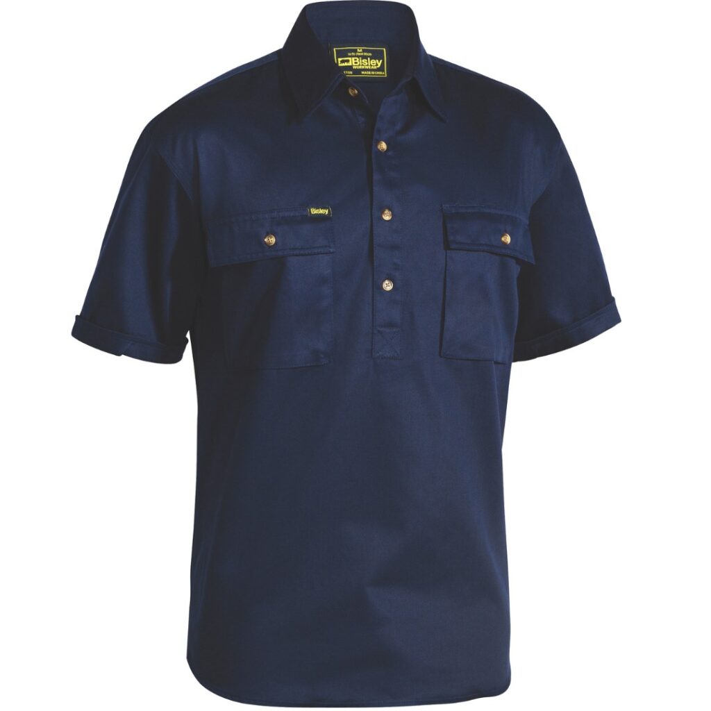 Closed Front Cotton Drill Shirt - BSC1433