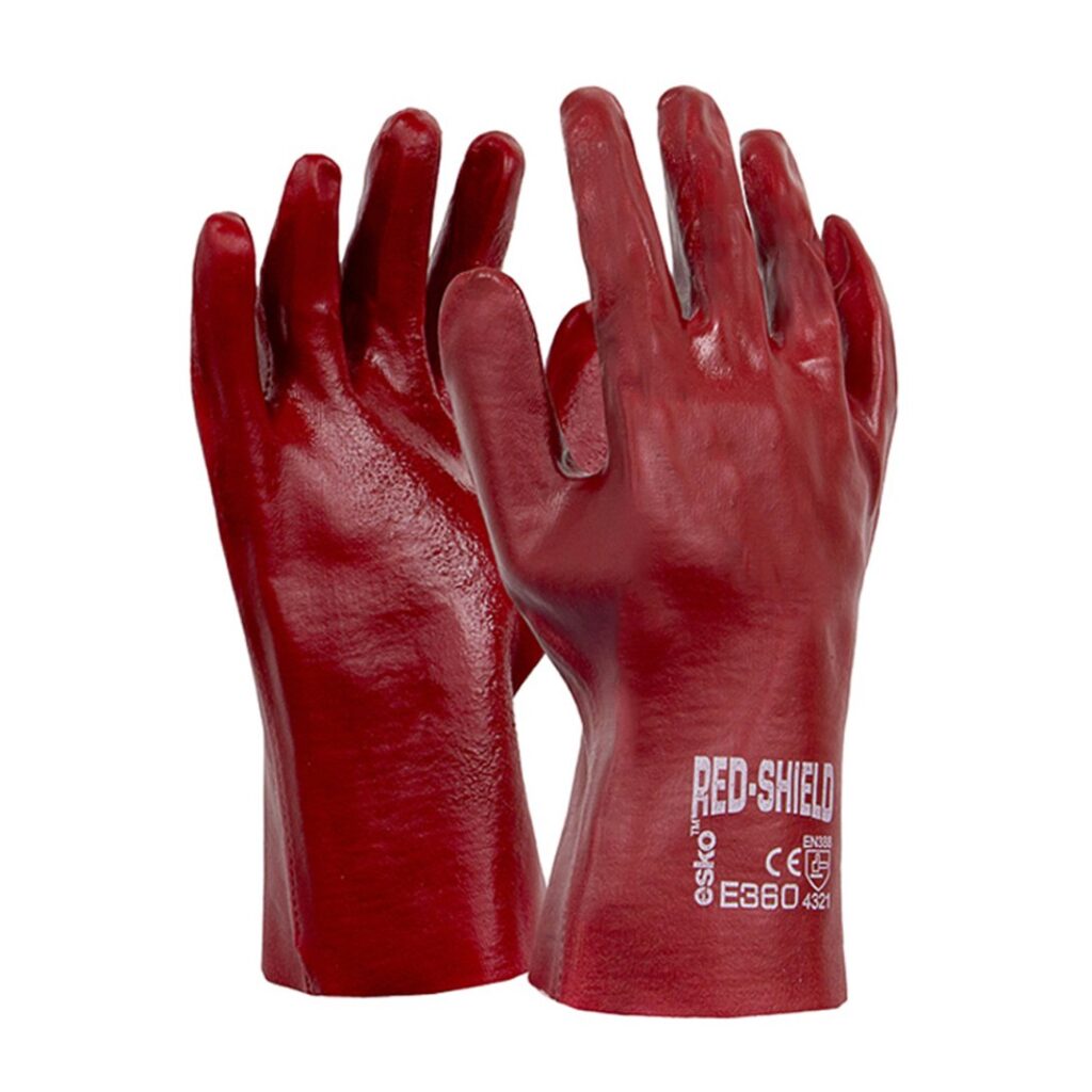Red Shield Single Dipped Chemical Resistant Glove - 27cm