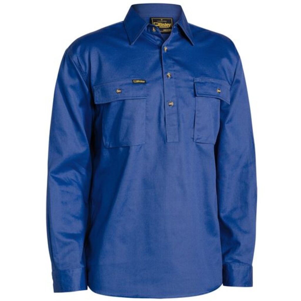 Closed Front Cotton Drill Shirt - BSC6433