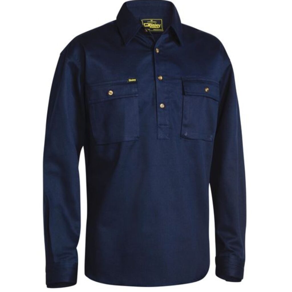 Closed Front Cotton Drill Shirt - BSC6433