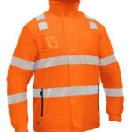 Taped Hi Vis Heated Jacket with Hood - BJ6842T