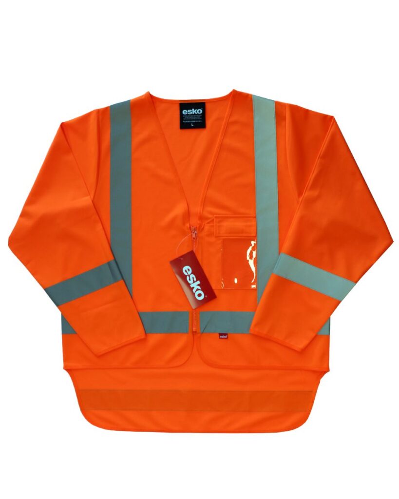 Hi-vis Long Sleeve Orange Day/Night Safety Vest