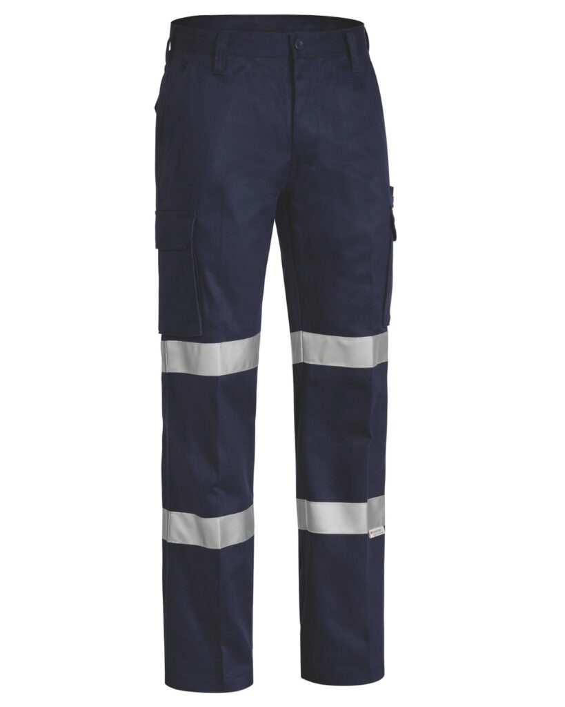 Bisley taped cargo pant navy front