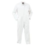 Bison Overall Lightweight Polycotton Food Industry Zip White - 430013