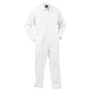 Bison Overall Lightweight Polycotton Food Industry Zip White - 430013