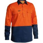 Bisley Hi Vis Closed Front Drill Shirt - BSC6267