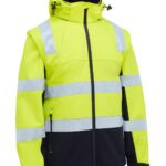 Bisley Taped Two Tone Hi Vis 3 in 1 Soft Shell Jacket