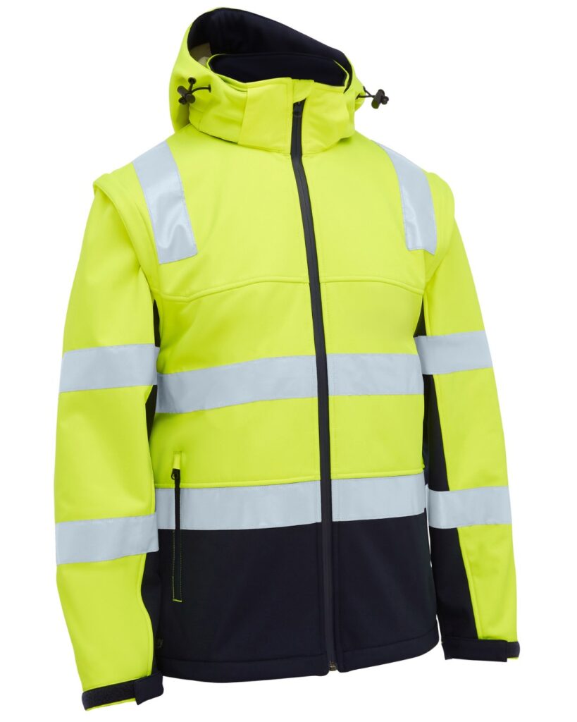 Bisley Taped Two Tone Hi Vis 3 in 1 Soft Shell Jacket
