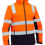 Bisley Taped Two Tone Hi Vis 3 in 1 Soft Shell Jacket