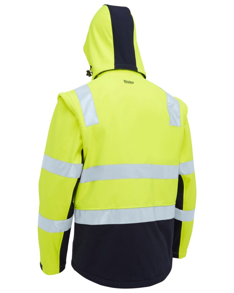 Bisley Taped Two Tone Hi Vis 3 in 1 Soft Shell Jacket