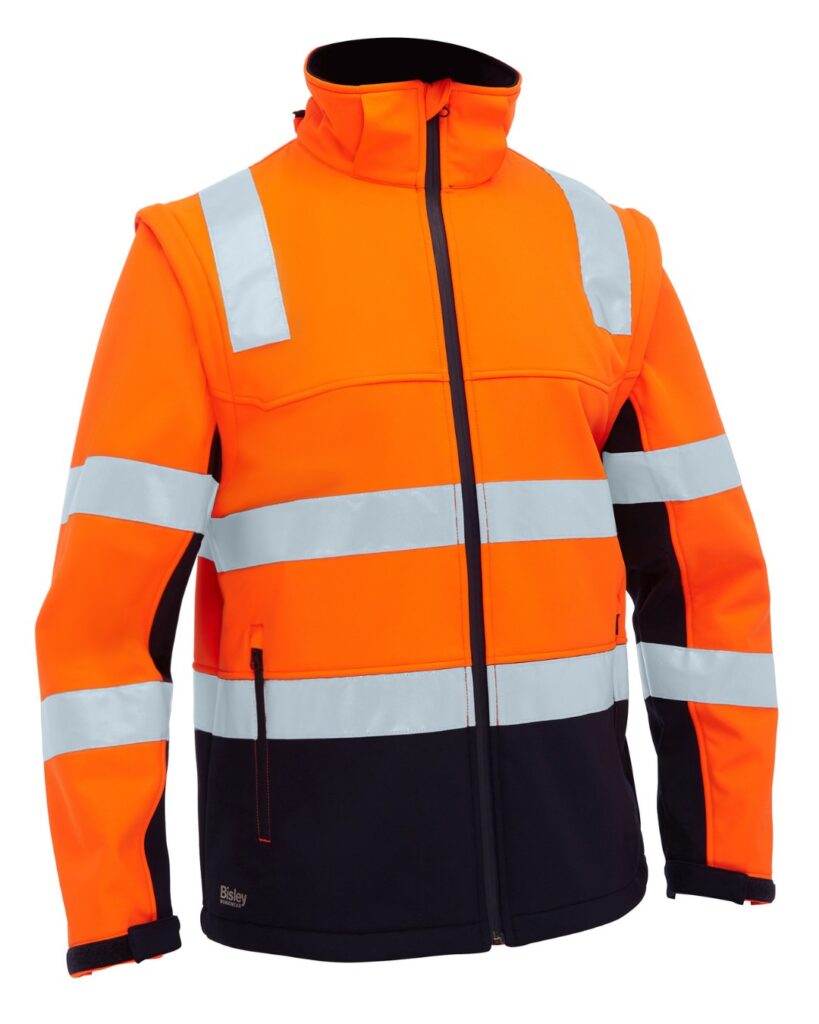 Bisley Taped Two Tone Hi Vis 3 in 1 Soft Shell Jacket