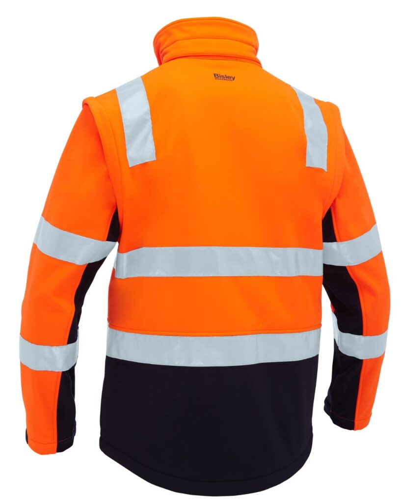 Bisley Taped Two Tone Hi Vis 3 in 1 Soft Shell Jacket