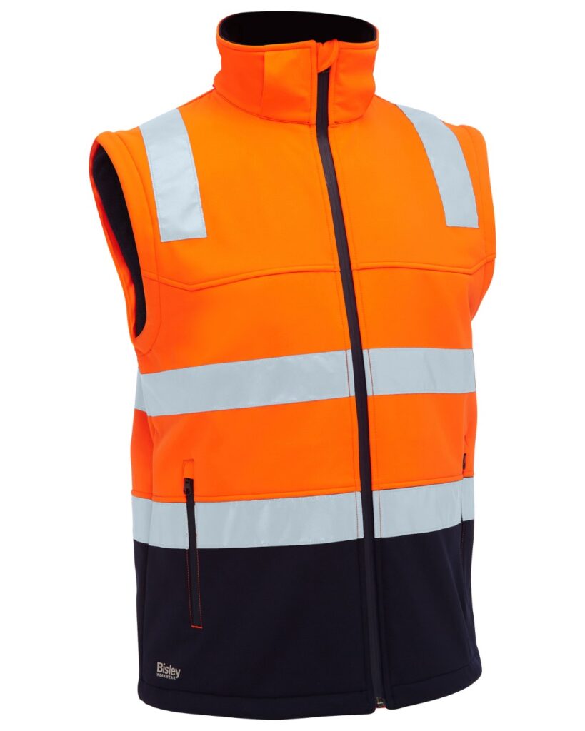 Bisley Taped Two Tone Hi Vis 3 in 1 Soft Shell Jacket