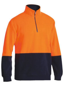 Bisley Hi Vis Polar fleece Zip Pullover - BK6889
