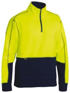 Bisley Hi Vis Fleece 1/4 Zip Pullover - BK6989