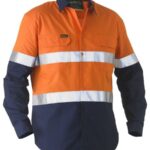Bisley Recycle Taped Two Tone Hi Vis Drill Shirt - BS6996T