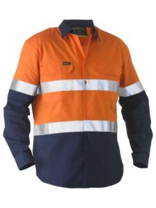Bisley Recycle Taped Two Tone Hi Vis Drill Shirt - BS6996T