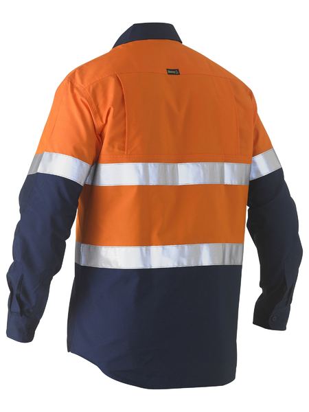 Bisley Recycle Taped Two Tone Hi Vis Drill Shirt - BS6996T