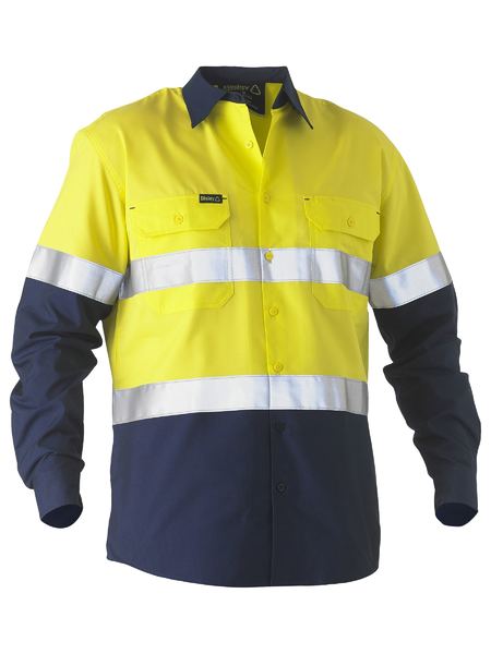Bisley Recycle Taped Two Tone Hi Vis Drill Shirt - BS6996T