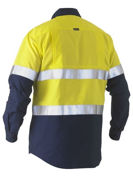 Bisley Recycle Taped Two Tone Hi Vis Drill Shirt - BS6996T