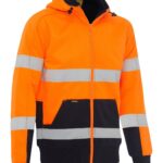 Bisley - BK6988T Taped Hi Vis Zip Fleece Hoodie with Sherpa Lining
