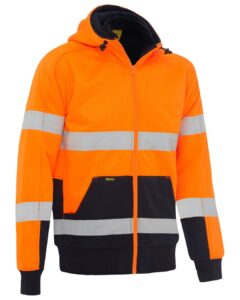 Bisley - BK6988T Taped Hi Vis Zip Fleece Hoodie with Sherpa Lining