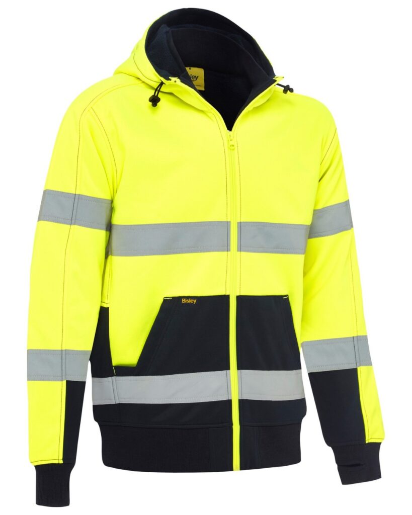 Bisley - BK6988T Taped Hi Vis Zip Fleece Hoodie with Sherpa Lining